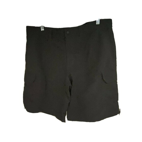 North Face Mens Dark Gray Cargo Nylon Shorts 36" Zip Pockets Lightweight Logo - Picture 7 of 12